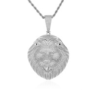 Pendentif Tête de Lion Roi des Bêtes Forêt Unique en Cuivre pour Accessoires Hip Hop Bestseller Micro-Incrusté de Zircon Torsadé Singapour