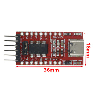 FT232RL USB To TTL Module Type C Interface 3.3V 5V Downloaders Programming <b>Cable</b> Serial <b>Communication</b> Board 36x18mm - Product Image 1