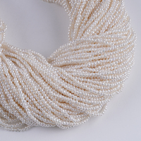 Perles de culture d'eau douce naturelles blanches en forme de pomme de terre de 1,8-2 mm, 2-2,3 mm, 2,3-2,6 mm pour la fabrication de bijoux