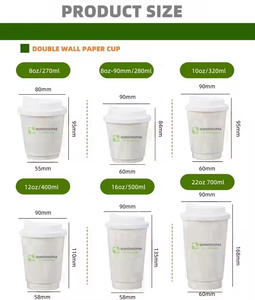 <span class=keywords><strong>Gobelet</strong></span> en Papier Kraft Personnalisable Biodégradable Double Paroi Tactile <span class=keywords><strong>avec</strong></span> Estampage à Chaud Or, <span class=keywords><strong>Couvercle</strong></span> et Manchons - Product Image 5