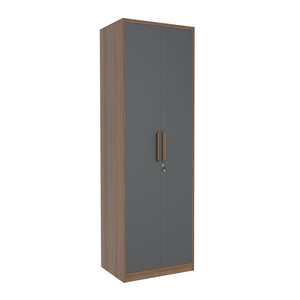 Armoire à vêtements chambre armoire de rangement armoire en acier 2 portes armoire en métal placard Mini casier en acier - Product Image 1