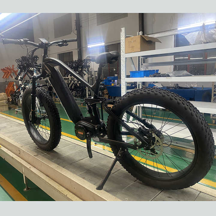 フルサスペンション26インチバイク1000w電動自転車9スピードミッド 