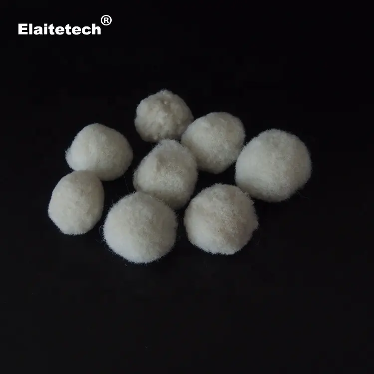 Modified fabric ball filter media for sewage water treatment