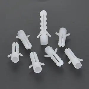 M6 M8 M10 M12 Ribbed Plastic Anchor Wall Plastic Expansion Pipe Tube Wall Plugs For Self-tapping Screws