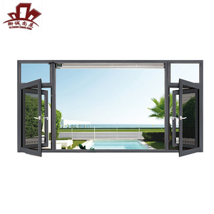Ventana de Aluminio Negro con Vidrio Templado Personalizable, <span class=keywords><strong>Ventanas</strong></span> Abatibles <span class=keywords><strong>Rectangulares</strong></span> de Aluminio - Product Image 6