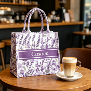 Grand sac fourre-tout en toile écologique personnalisé et coloré, en coton recyclé naturel, avec poignée en corde durable - Product Image 3