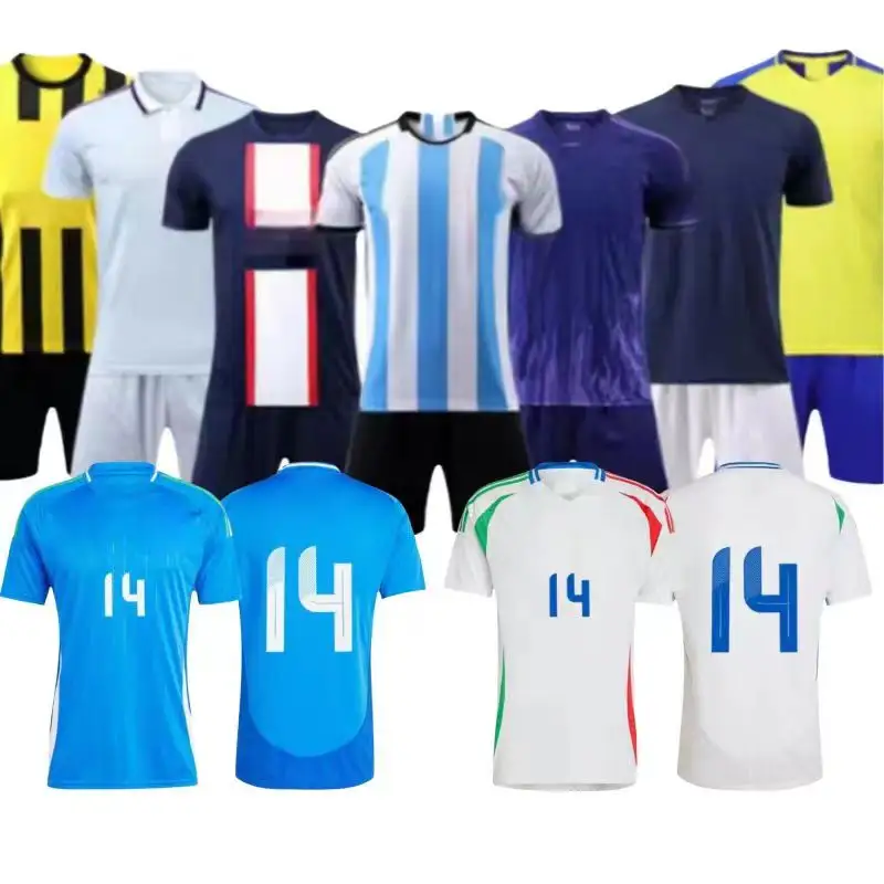 buy cheap football uniform custom made soccer jerseys ronaldo Bellingham 2024 With Logo Sublimation Soccer Uniform