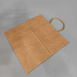 Bolsas de papel Kraft marrón personalizadas, duraderas y ecológicas, cupón de 1000 $ para compras al por mayor - Product Image 6