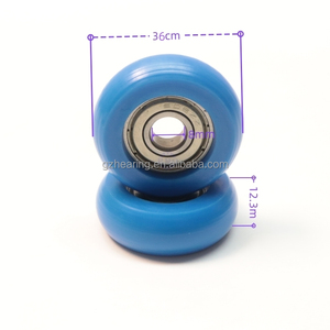 Roda plastik 608 8x36x12.3mm nilon rol katrol dilapisi 608ZZ bantalan untuk pintu geser jendela - Product Image 6