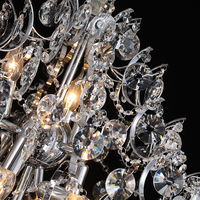 Lustre en cristal antique en fer pour la décoration de mariage, salon, salle à manger et hôtel, éclairage intérieur de haute qualité
