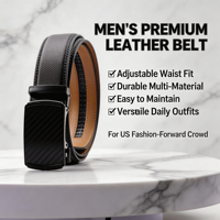 Ceinture Homme Premium en Cuir de Vachette Pleine Fleur avec Boucle en Alliage – Décontractée, Professionnelle, Durable et Ajustable pour Jeans et Tenues Habillées
