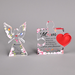 Cadeaux personnalisés en acrylique transparent, puzzles en forme de cœur, ornements en acrylique, cadeaux commémoratifs transparents, artisanat en acrylique, cadeaux - Product Image 6