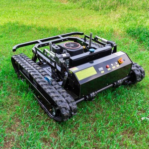 Tondeuse à gazon industrielle sans fil télécommandée sur chenilles 15HP 450CC 4 temps à essence, débroussailleuse pour pentes réglable 20-180mm - Product Image 6