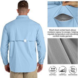 <b>Men's</b> UPF 50+ UV Protection Short Sleeve Hiking <b>Shirt</b> Breathable Quick Dry Fishing <b>Shirt</b> For Outdoor <b>Safari</b> Activities - Product Image 3