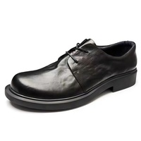 Chaussures habillées décontractées en cuir véritable pour hommes, à lacets, doublées de velours, respirantes, automne et hiver