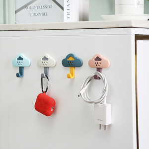 Cloud Shape Adhesive Hooks Wall Mounted Multi Purpose Hanging Hooks For Cable Management And Accessories - Product Image 1