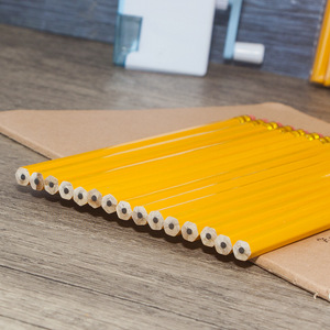 Matite in legno gialle HB per scuola elementare, per schizzi, disegni e scrittura quotidiana, con gomme e mina nera - Product Image 2