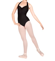 CL00483 Justaucorps de danse et de ballet pour femme, dos halter, avec logo personnalisé, design tendance