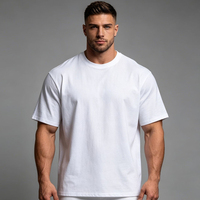 T-shirt à manches courtes pour homme, en coton à séchage rapide, coupe ample, grande taille, col rond, couleur unie, hauts de sport pour l'entraînement physique, les sports décontractés