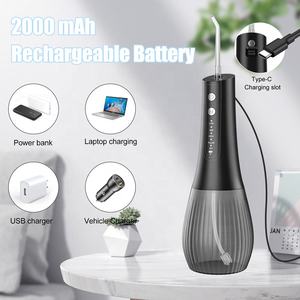 ง่ายต่อการ<span class=keywords><strong>พก</strong></span><span class=keywords><strong>พา</strong></span>500ml USB ชาร์จได้ทันตกรรมไฟฟ้าไหมขัดฟันด้วย5โหมดการทำความสะอาด, จับเวลา2นาที, กันน้ำ - Product Image 5