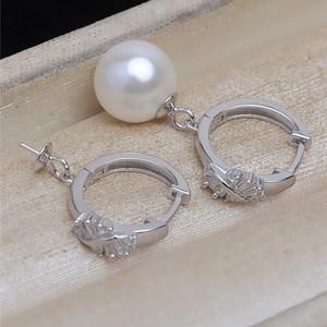 S925 <b>Silver</b> Female <b>Earrings</b> with <b>Pearl</b> DIY Accessories Versatile Semi-Finished Personalized <b>Earrings</b> Tray - Product Image 4