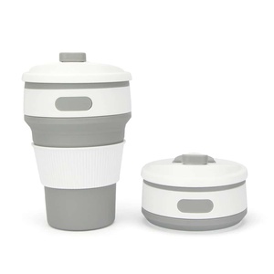 Food-grade PP Collapsible Coffee Cup Portable Leak-Proof <b>Reusable</b> Cup with <b>Straw</b> - Product Image 2