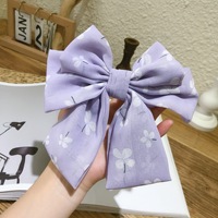 Accessoires pour cheveux en mousseline de soie florale à trois couches de style doux pour femmes et filles