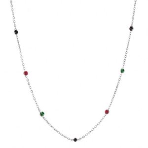 Colliers pendentifs à perles en argent sterling hypoallergénique plaqué or 18 carats rhodié, chaîne à maillons délicats et mignons Dylam pour femmes - Product Image 1