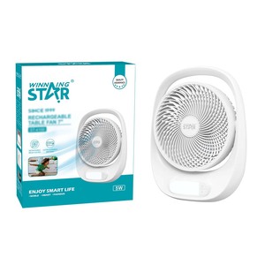 Win ST-4100 bintang kipas meja Mini portabel nirkabel 7 inci kipas meja isi ulang USB - Product Image 1