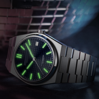 Nouvelle montre mécanique pour homme, étanche 5 ATM, lumineuse, personnalisable, OEM ODM, montre à aiguilles pour homme, montres automatiques de luxe haut de gamme