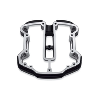 Pièces de moto usinées CNC OEM, en aluminium anodisé noir, couvercle inférieur du rocker box