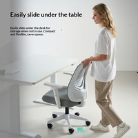 Chaise de bureau ergonomique en maille Yazhi avec base pivotante réglable en hauteur et support dorsal pour la maison et l'utilisation informatique
