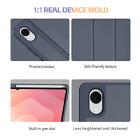 Nouvelle arrivée : Étui pour Samsung Galaxy Tab S12 Plus 12,4 pouces, étui arrière pour tablette en TPU, support magnétique pliable, étui pour tablette en cuir PU