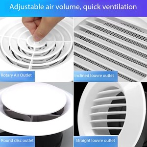 Современный дизайн, круглая вентиляционная решетка, регулируемая пластиковая решетка для потолка, современный регистр и решетка - Product Image 2