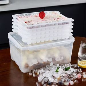 Ice Cube Mold With Lid Quick Freeze Mini Maker Airtight Container Mixed Shapes PP Material For Family Use - Product Image 2