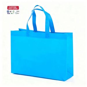Custom Eco-friendly <b>Reusable</b> Medium Shopping <b>Bag</b> PP Non Woven Tote <b>Bags</b> Shoulder Strap Letter Pattern for Shopping Groceries - Product Image 1