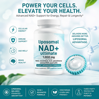 Dropshipping Lipozomal NAD+ Beyaz Toz %99 Saflık Gıda Sınıfı Orta Yaşlı ve Yaşlı Sağlığı NAD+ Resveratrol Vegan Kapsüller