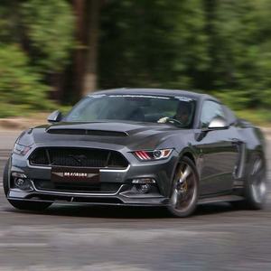 Nuevo Lip Delantero de Fibra de Carbono LARIDAS para <span class=keywords><strong>Ford</strong></span> <span class=keywords><strong>Mustang</strong></span> 2015-2017, Estilo AC, Divisor de Parachoques, Kit de Carrocería con Recortes para Enganche de Remolque, 100% - Product Image 6