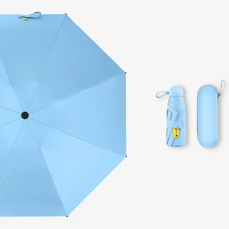 Hadiah Promosi kecil 5 saku lipat Mini payung perjalanan untuk hujan tahan air