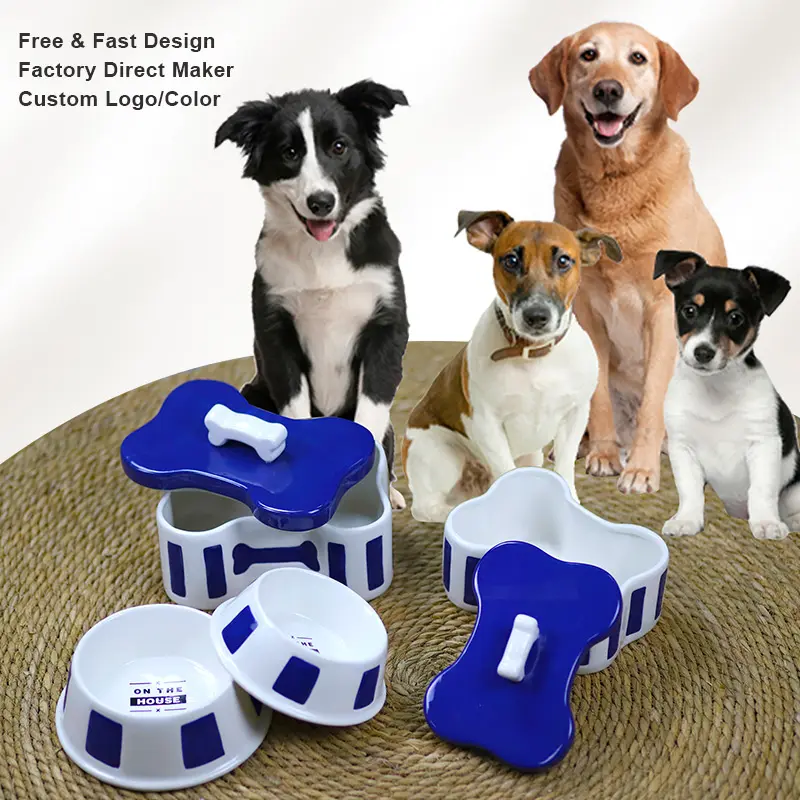 Contenitore per animali domestici a buon mercato per cani con ciotole personalizzate in brevetto di Design originale redco con coperchio contenitore per animali domestici in ceramica per prodotti per animali domestici