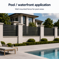 Clôture de sécurité moderne en aluminium et acier galvanisé pour piscine et bordure de piscine