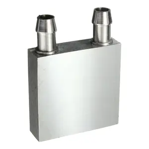 Hochwertiger 40x40mm Mini Silber Aluminium Wasser Flüssigkeits kühler 40mm Kühlkörper Kühlkörper Computer CPU Peltier Kühl block