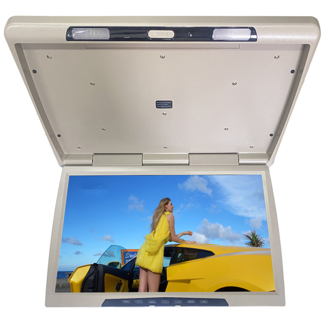 New 24 Inch HD 1080P Bus Monitor Motorized Flip Android Remote Control Full HD LCD Ceiling Mount TV Stereo Roofmount TV Monitor