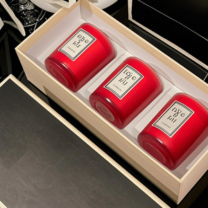 Ventes en gros de pots à bougies en verre de haute qualité, rouges, 180 ml, 300 ml, luxueux, pour un usage quotidien, décoration de la maison, porte-bougie - Product Image 1