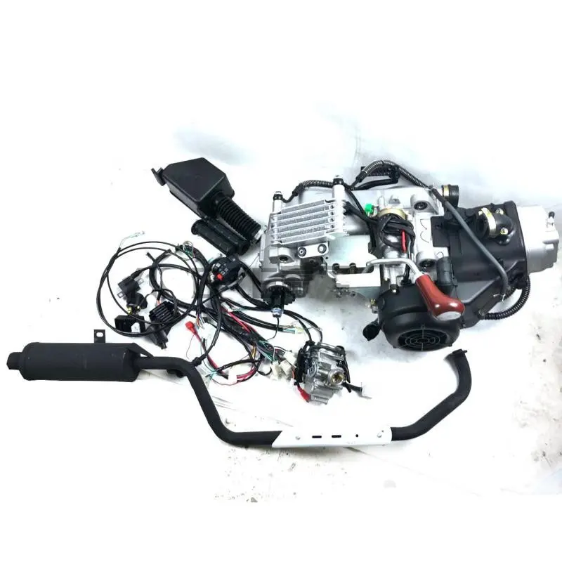 Мотоцикл Go Kart Karting, четырехколесный, с воздушным охлаждением, с масляным охлаждением, CVT, с обратной передачей ATV GY6 150-250CC, двигатель с выхлопом