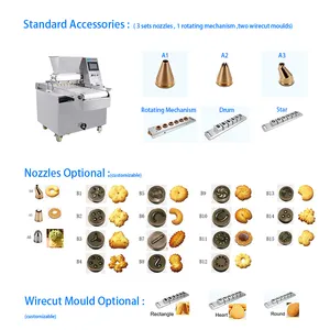 Newest Super Automatic Mini Biscuit Forming Cookie Depositor Dropping Machine With Wire-cut Function