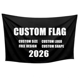 Promotional <b>Large</b> Silk Screen Printed Banner 3x5ft 3x5 3 X 5 Double Side Advertising Flag with Logo Digital Printing Custom Flag - Product Image 1