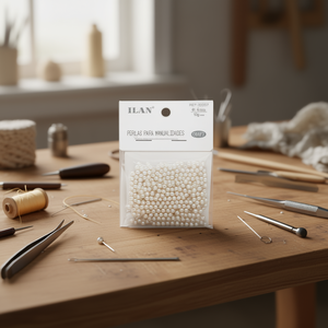 Perle Artigianali Ilan 4mm Beige 10g Per Lavori Manuali - Product Image 2