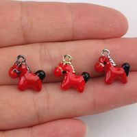 Breloques en forme de cheval en alliage de zinc, peintes par pulvérisation, pour bracelets, colliers, boucles d'oreilles et autres accessoires de bijoux DIY