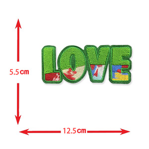 Parche de Chenilla Bordado Personalizado, Colorido, con Letras de Amor, Estilo Moderno, Tamaño Libre, para Planchar en Sombreros, de Fábrica Certificada - Product Image 4